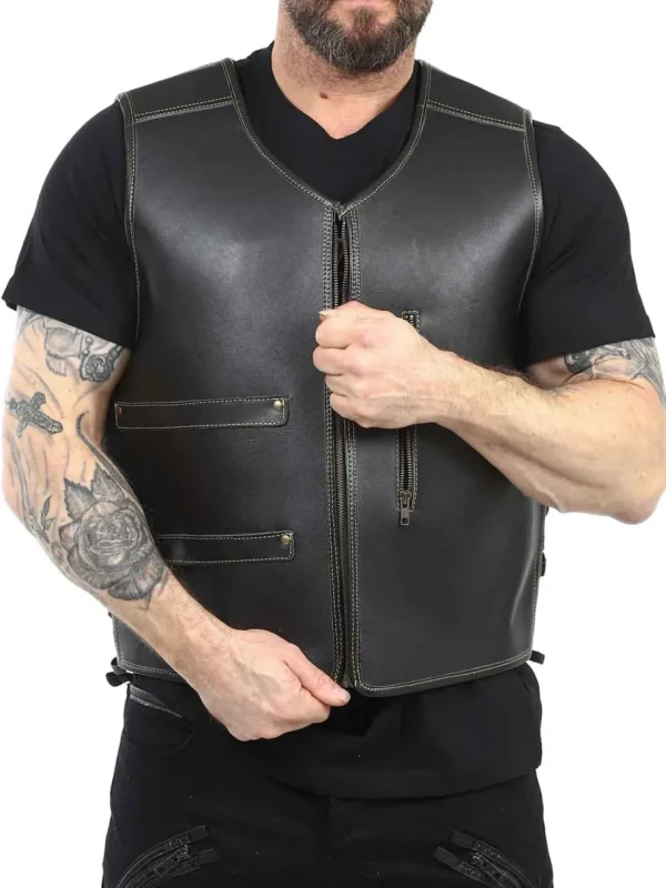 RD Heavy Biker Skindvest - Sort^Rockdenim Online