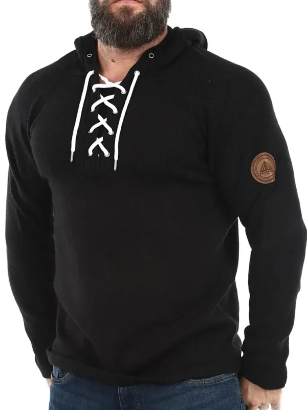 RD Hero Cashmere Strikket Trøje - Sort^Rockdenim Discount