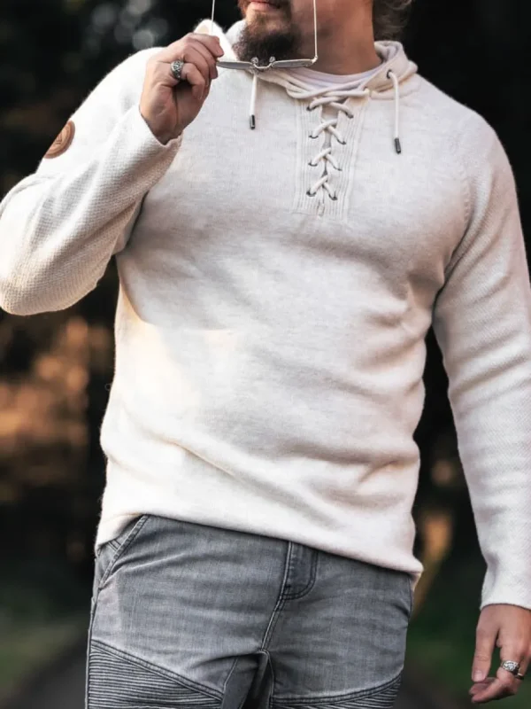 RD Hero Cashmere Strikket Trøje - Off White^RockDenim New