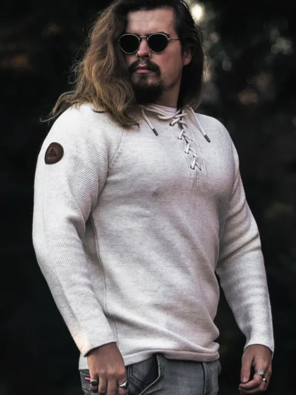 RD Hero Cashmere Strikket Trøje - Off White^RockDenim New