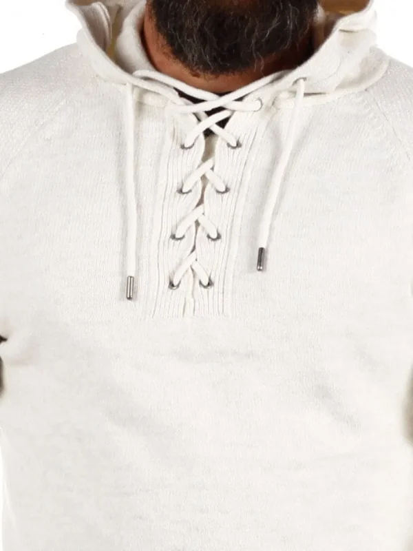 RD Hero Cashmere Strikket Trøje - Off White^RockDenim New