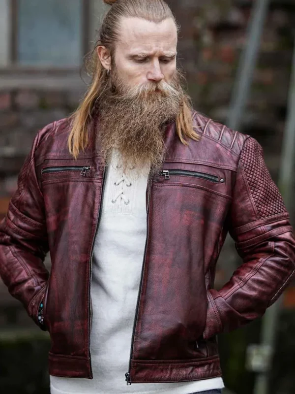 RD Iron Fury Skindjakke - Rød^RockDenim Discount