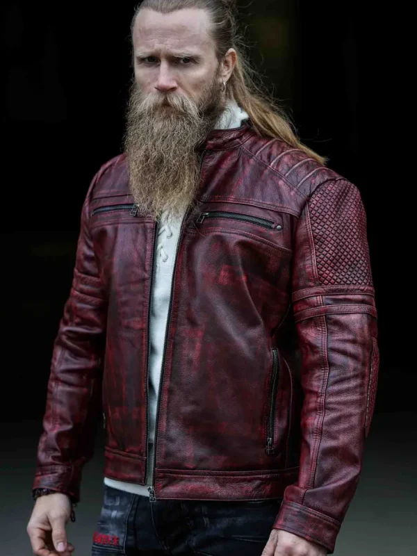 RD Iron Fury Skindjakke - Rød^RockDenim Discount