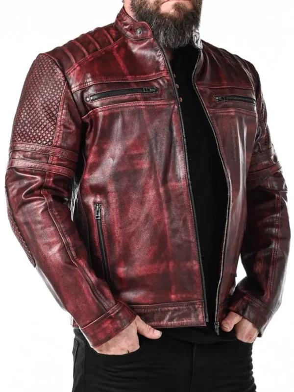 RD Iron Fury Skindjakke - Rød^RockDenim Discount