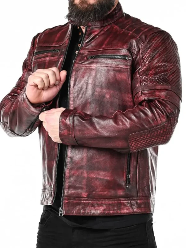 RD Iron Fury Skindjakke - Rød^RockDenim Discount