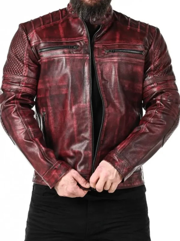 RD Iron Fury Skindjakke - Rød^RockDenim Discount