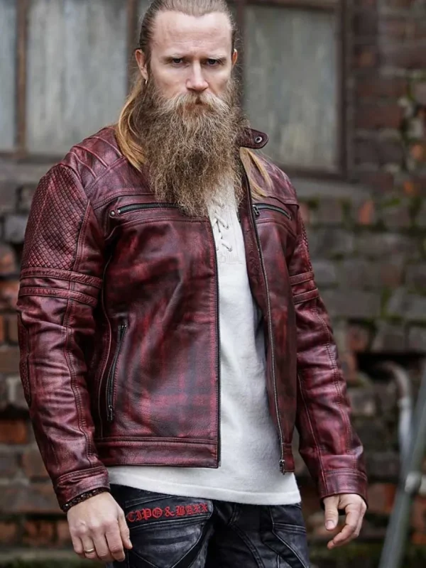 RD Iron Fury Skindjakke - Rød^RockDenim Discount