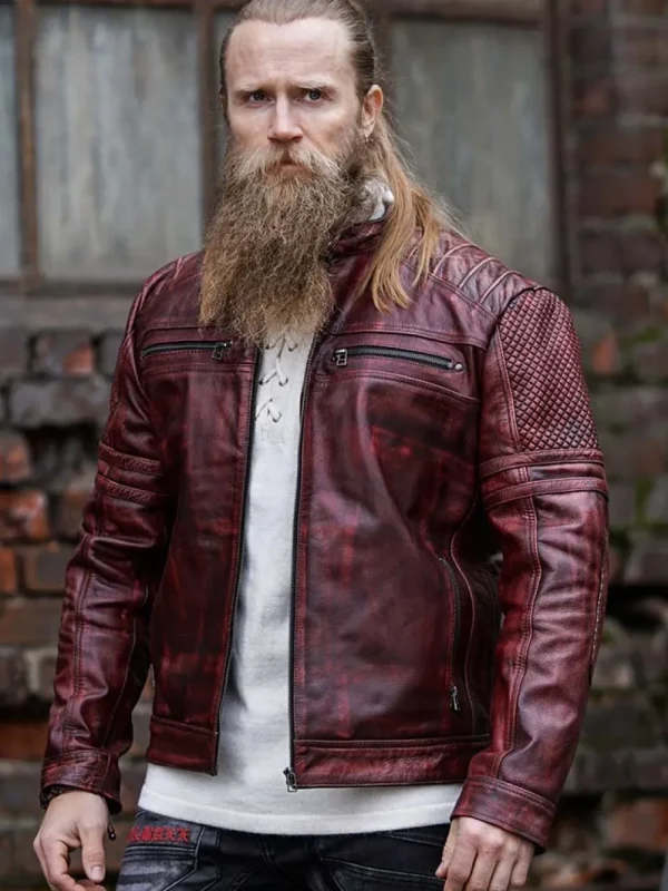 RD Iron Fury Skindjakke - Rød^RockDenim Discount