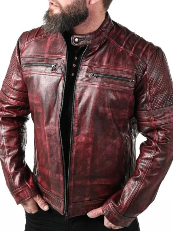 RD Iron Fury Skindjakke - Rød^RockDenim Discount
