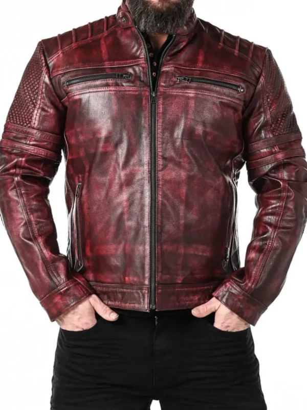 RD Iron Fury Skindjakke - Rød^RockDenim Discount