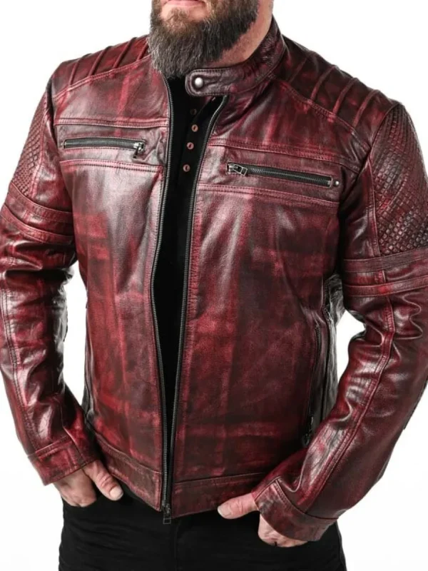 RD Iron Fury Skindjakke - Rød^RockDenim Discount