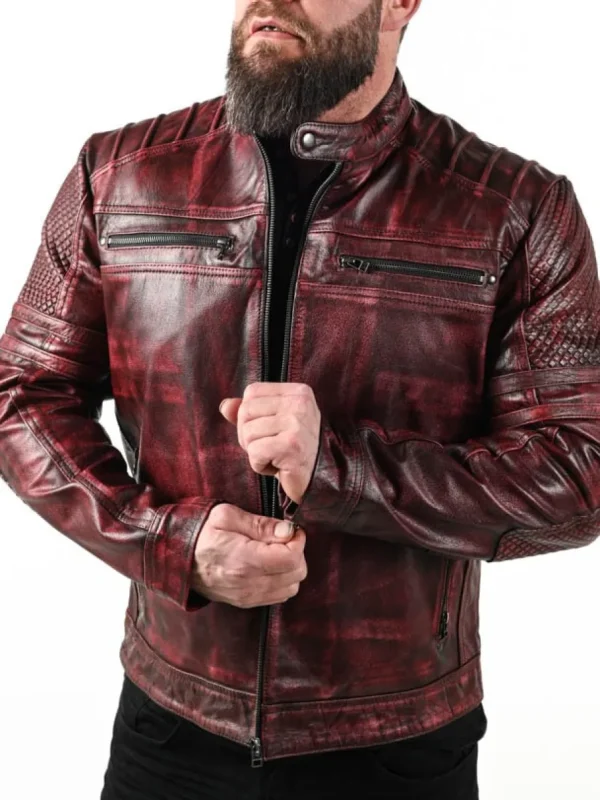RD Iron Fury Skindjakke - Rød^RockDenim Discount