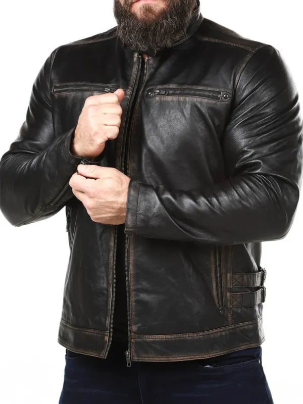 RD Johnny Skindjakke - Dirty Black^RockDenim New