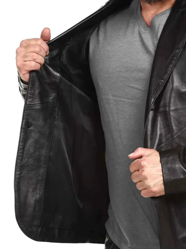 RD Leather Blazer - Sort^RockDenim Hot