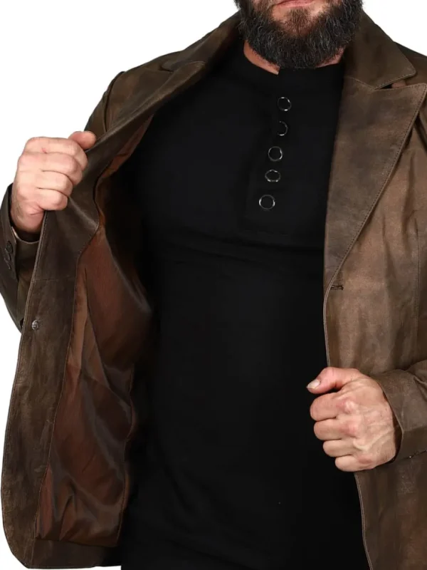 RD Leather Blazer - Vintage Brun^Rockdenim Hot
