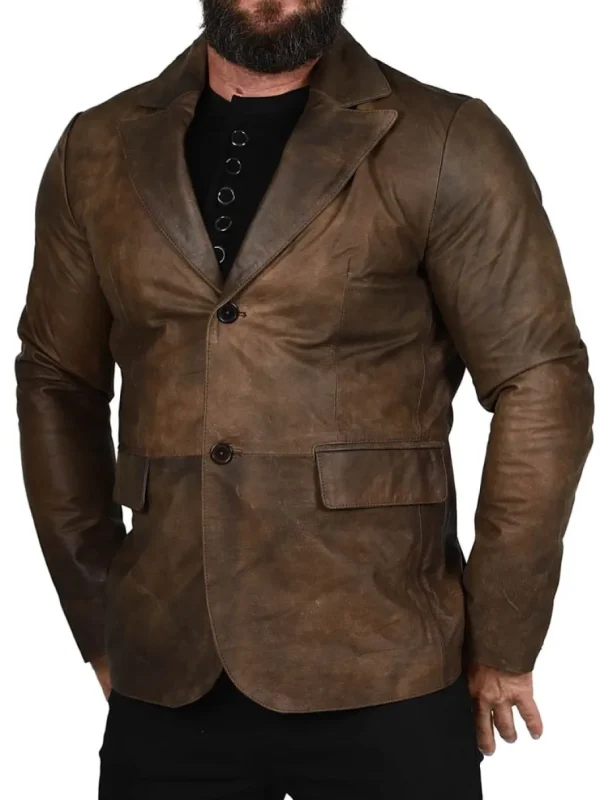 RD Leather Blazer - Vintage Brun^Rockdenim Hot