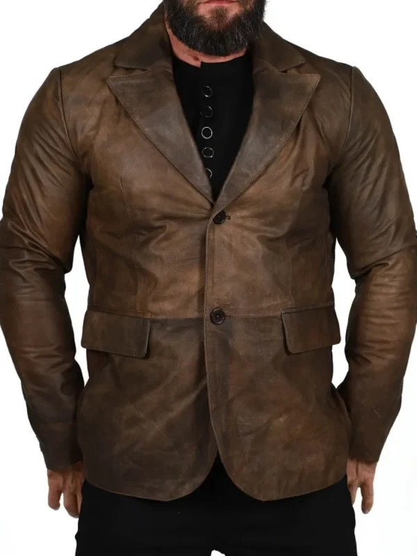 RD Leather Blazer - Vintage Brun^Rockdenim Hot