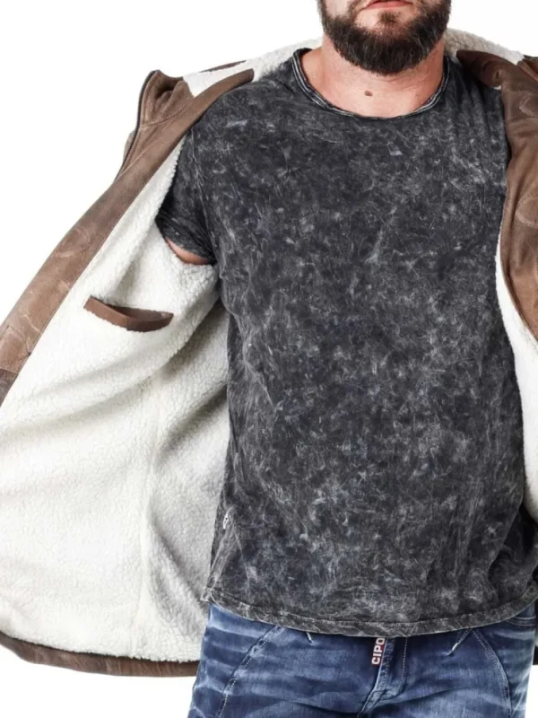 RD Matan Foret Skindfrakke - Brun^RockDenim Sale