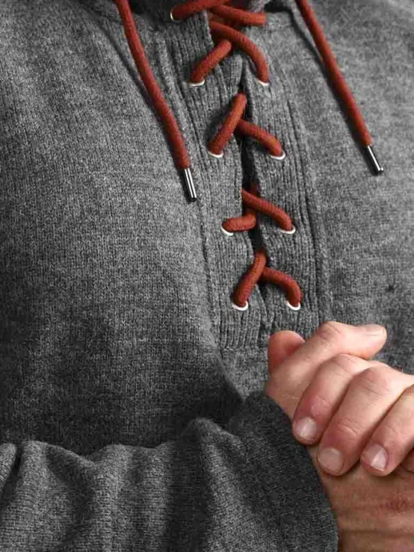 RD Njord Cashmere Strikket Trøje - Mørkegrå^Rockdenim New