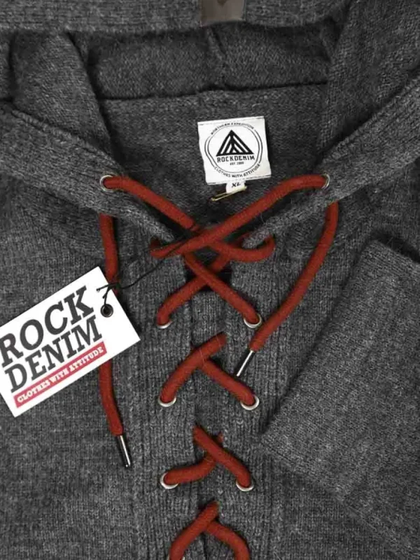 RD Njord Cashmere Strikket Trøje - Mørkegrå^Rockdenim New