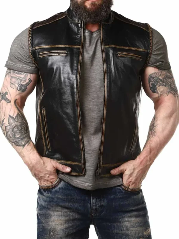 RD Power Rider Skindvest - Sort/Beige^Rockdenim Clearance