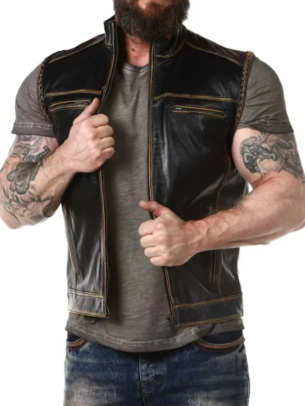 RD Power Rider Skindvest - Sort/Beige^Rockdenim Clearance