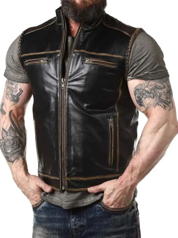 RD Power Rider Skindvest - Sort/Beige^Rockdenim Clearance