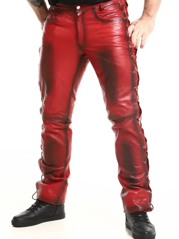 RD Premium Nitro Skinnbukser - Dirty Red^Rockdenim Discount