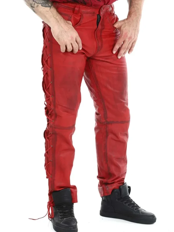 RD Premium Nitro Skinnbukser - Rød^Rockdenim Clearance