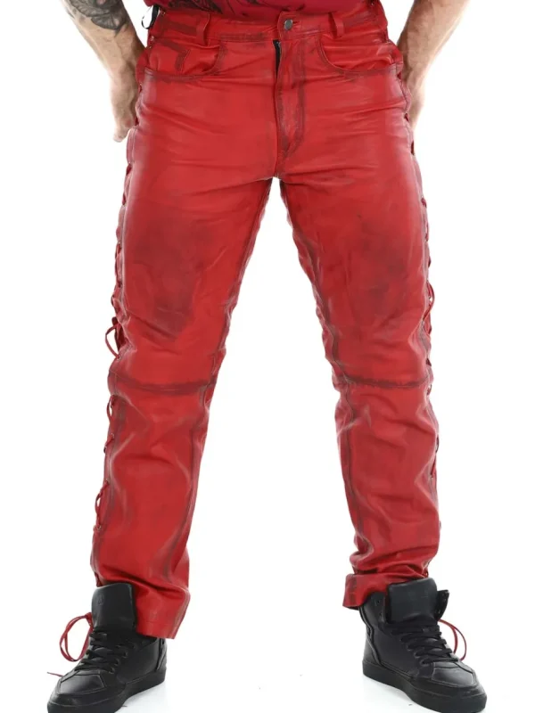 RD Premium Nitro Skinnbukser - Rød^Rockdenim Clearance