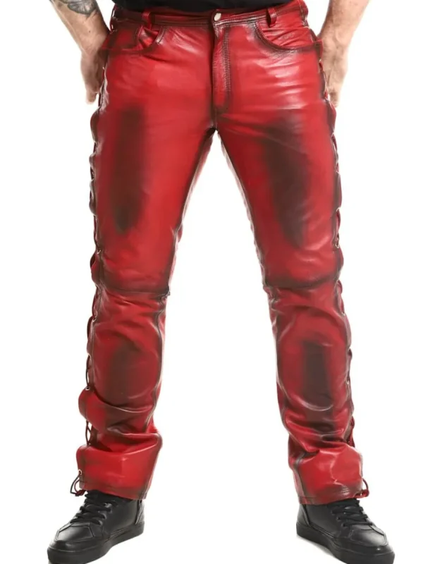 RD Premium Nitro Skinnbukser - Dirty Red^Rockdenim Discount