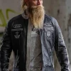RD Ride To Live Skindjakke - Sort/Hvid^RockDenim Outlet