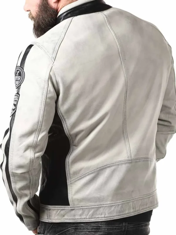 RD Ride To Live Skindjakke - Dirty White^Rockdenim Clearance