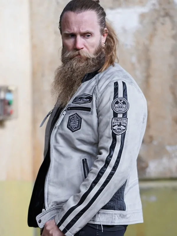 RD Ride To Live Skindjakke - Dirty White^Rockdenim Clearance