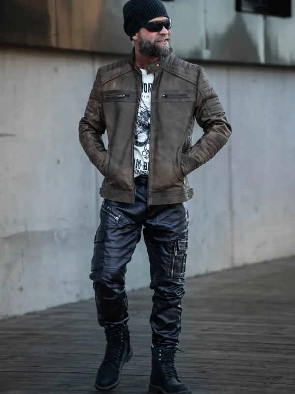 RD Rivian Skindjakke - Brun^Rockdenim Hot