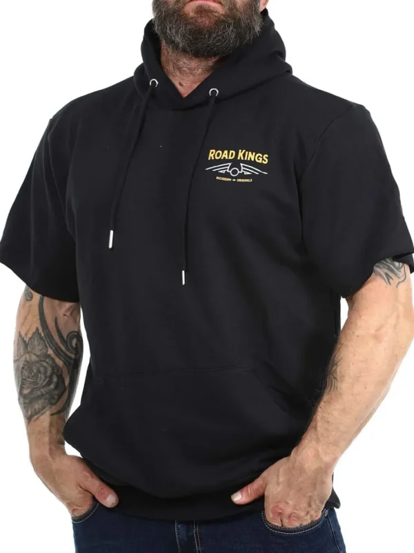 RD Road King Kortærmet Hoodie - Sort^Rockdenim Sale