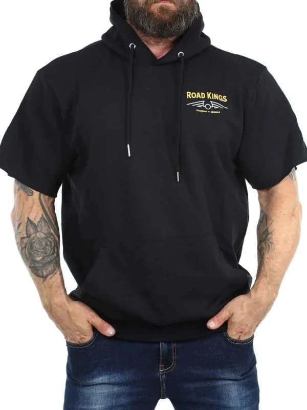 RD Road King Kortærmet Hoodie - Sort^Rockdenim Sale