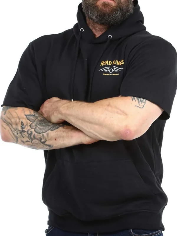 RD Road King Kortærmet Hoodie - Sort^Rockdenim Sale