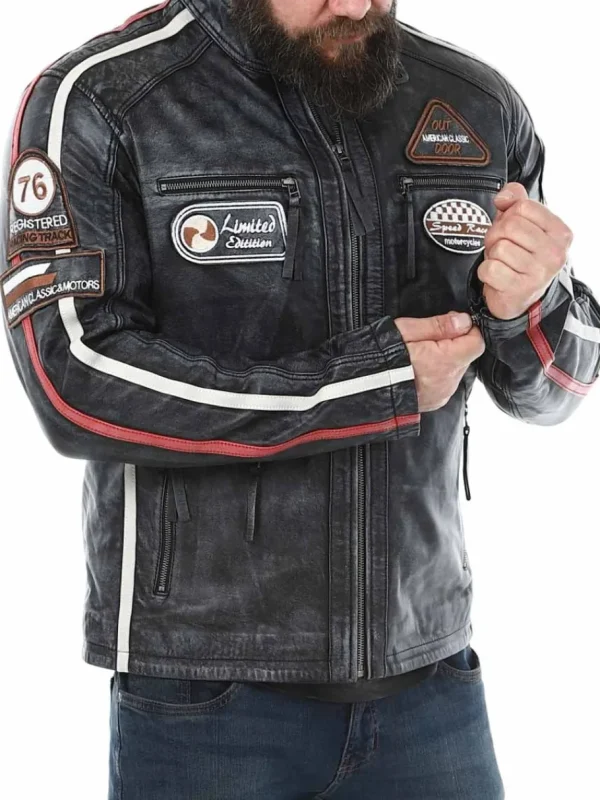 RD Road Runner Skindjakke - Sort^Rockdenim Sale