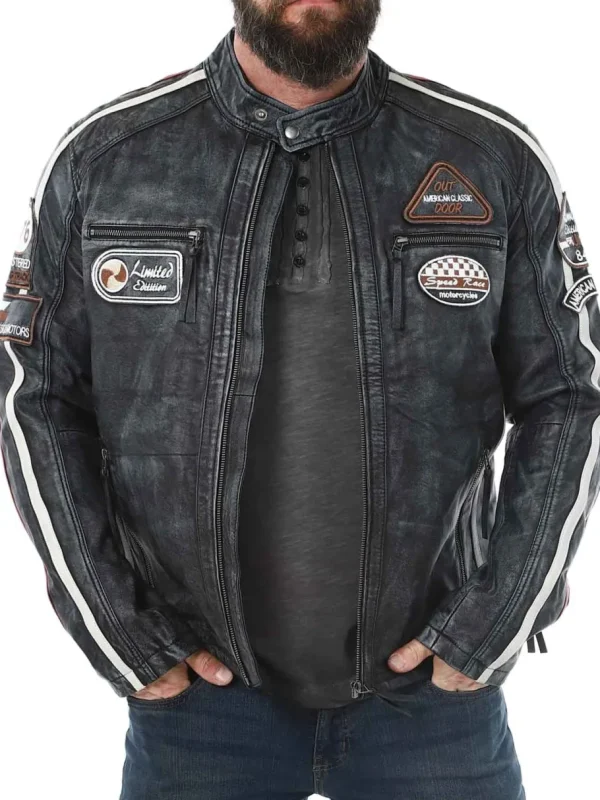 RD Road Runner Skindjakke - Sort^Rockdenim Sale