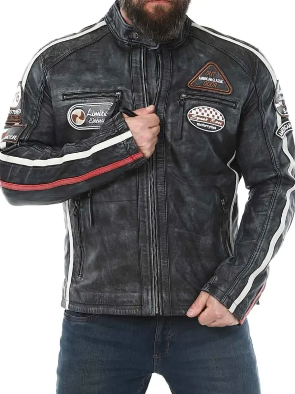 RD Road Runner Skindjakke - Sort^Rockdenim Sale