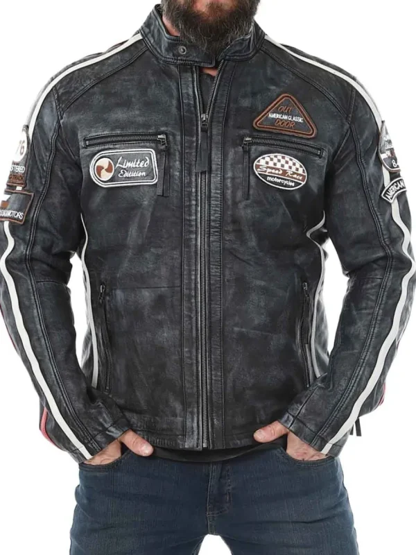 RD Road Runner Skindjakke - Sort^Rockdenim Sale