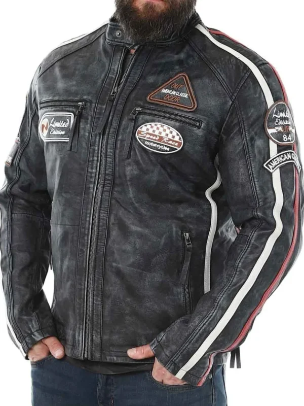 RD Road Runner Skindjakke - Sort^Rockdenim Sale