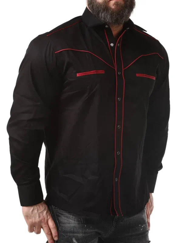 RD Roadster Skjorte - Sort/Vinrød^Rockdenim Discount