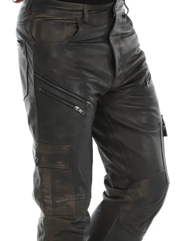 RD Salvatoro Cargo Skindbukser - Brun^Rockdenim Online