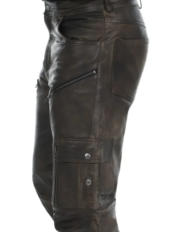 RD Salvatoro Cargo Skindbukser - Brun^Rockdenim Online