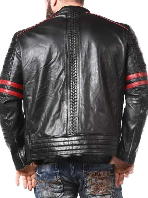 RD Storm Skindjakke - Sort/Rød^Rockdenim Discount
