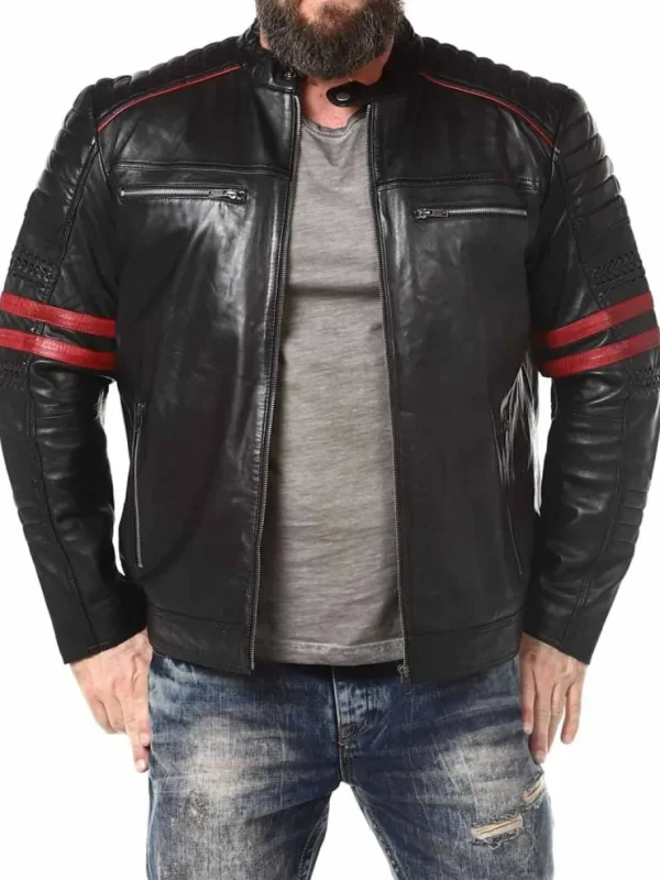 RD Storm Skindjakke - Sort/Rød^Rockdenim Discount