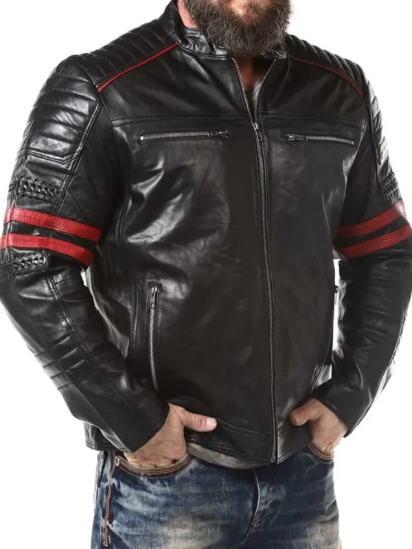 RD Storm Skindjakke - Sort/Rød^Rockdenim Discount