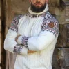 RD Talon Cashmere Stickad Tröja - Vit/Röd^Rockdenim Discount